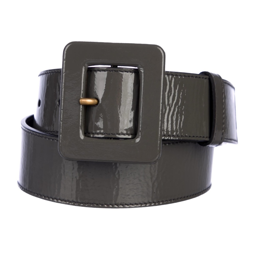 Yves Saint Laurent Patent Buckle Belt